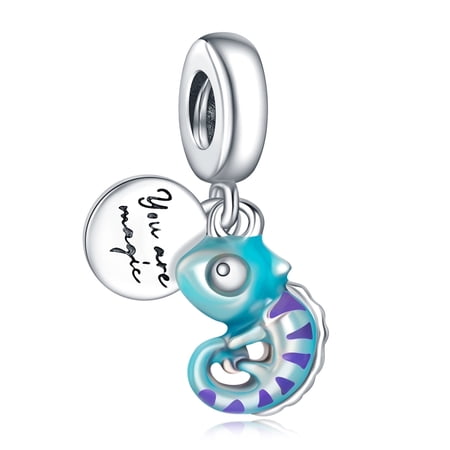 925 Sterling Silver Charm for Bracelets Color-Changing Chameleon Dangle Charms Women Bracelet Charm