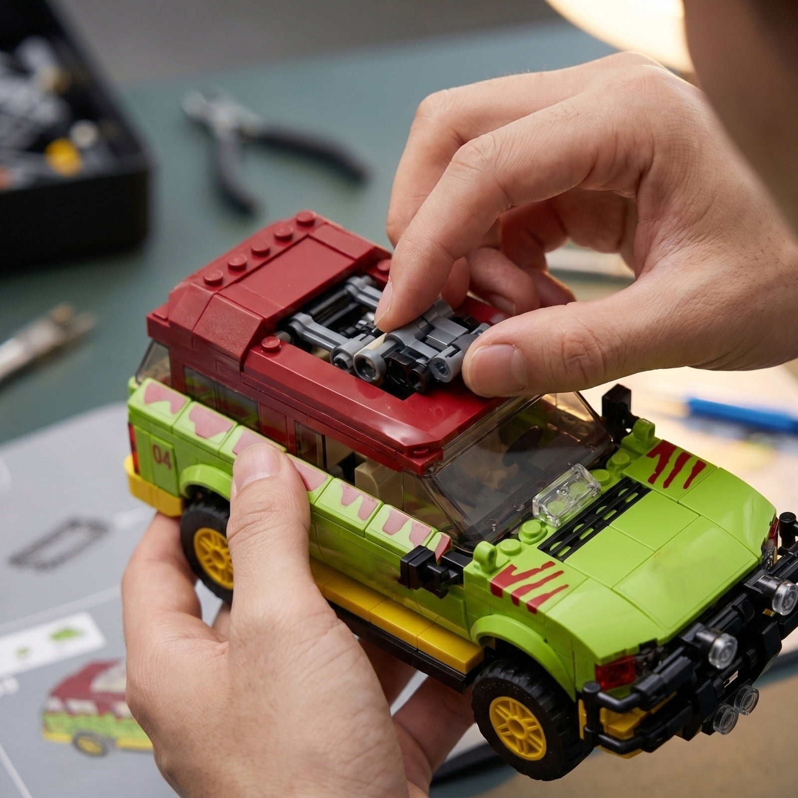 3 in 1 Classic off-Road Vehicle Building Block Sets, 1632 Pcs off Road Cars DIY Model Kit, Collectible and Display ORV Building Toys, Creative Birthday Gifts for Adults Teens 14+