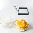 thumbnail image 2 of 4" Square Egg Rings Set with Silicone Handle, Stainless Steel Egg Cooking Rings，Nonstick，For Frying Eggs and Egg Mcmuffins, Egg Mold For Breakfast, 2 of 7