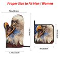 thumbnail image 2 of Fotbe Eagle With USA Flags for 4Pcs Oven Mitts and Pot Holders, 500℉ Heat Resistant Oven Mitts , Non-Slip Silicone Surface Safe for Baking, Cooking, BBQ, 2 of 6