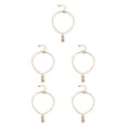 thumbnail image 2 of Pulseras de tobillo Qarigey de aleación elegante Tridimensional 5piezas Oro, 2 of 6