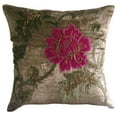 thumbnail image 1 of Euro Pillow, Decorative Brown European Pillow Shams 26x26 inch (65x65 cm), Velvet Euro Pillow Cases, Nature & Floral, Applique, Modern European Shams - Applique Blossom, 1 of 3