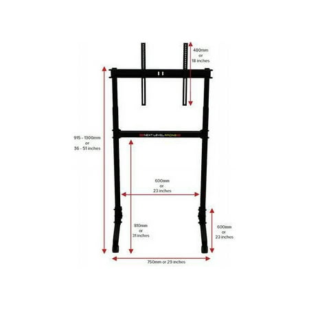 Next Level Racing - Free Standing Single Monitor Stand - Black