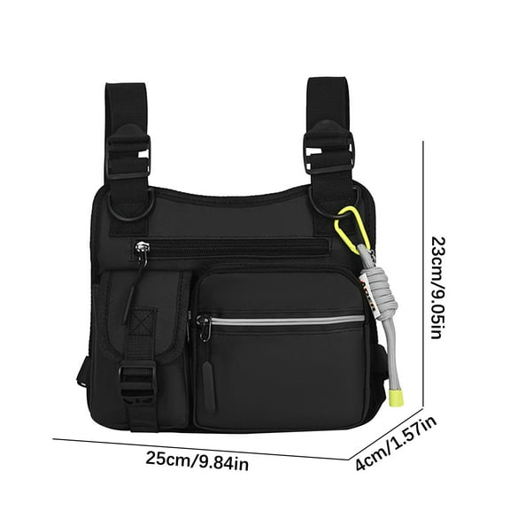 Dademeo Chest Bag for Men Women Running Bag Chest Phone Holder Chest Fanny Pack Tactical Chest Pouch for Workouts Cycling Exercise Hiking with Pockets Extra Storage