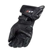 LS2 USA Men's Swift Perforated Leather Full-Finger Motorcycle Gloves - Black (L)