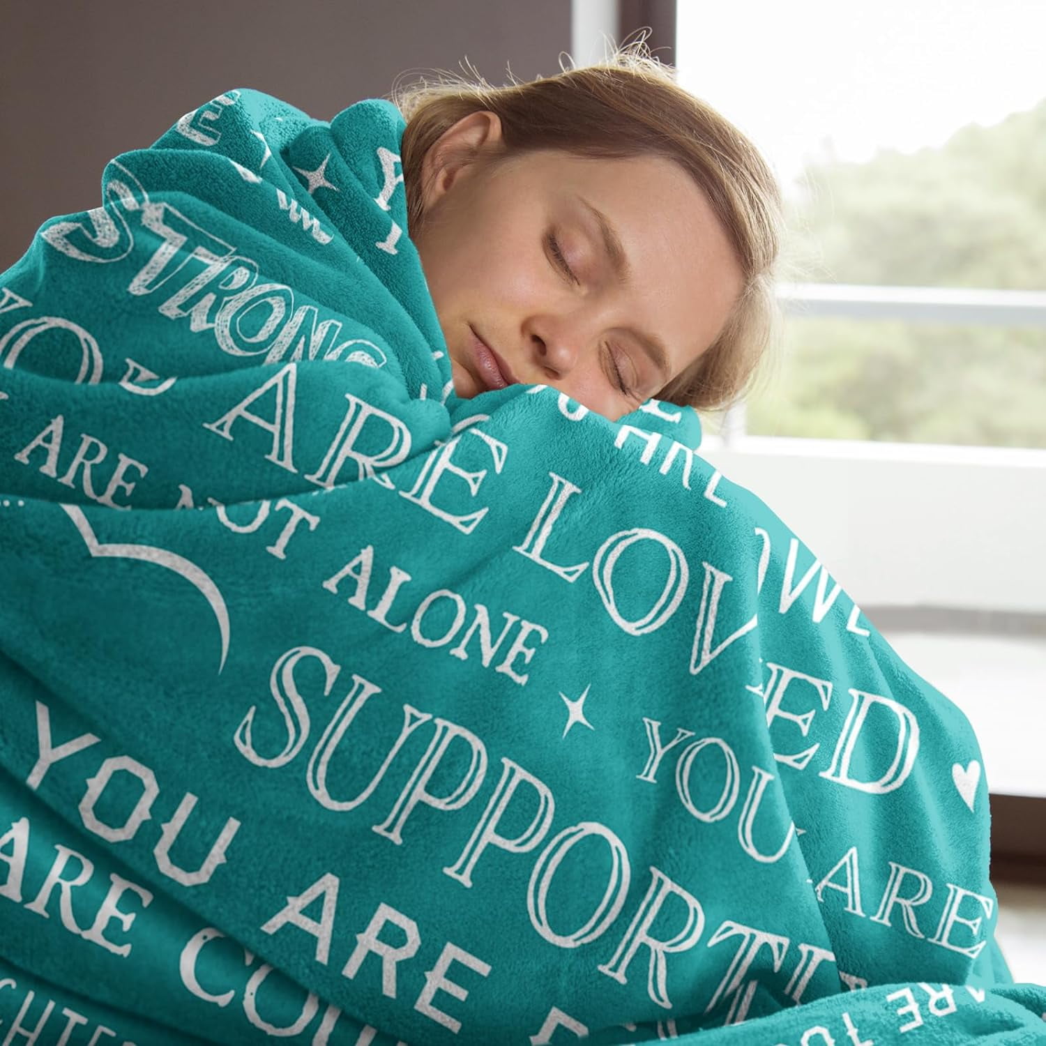 Gifts for Women or Men - Get Well Soon Blanket, Feel Better After Surgery Gifts for Sick Women, Thinking of You Gifts, Inspirational Gifts Blanket for Friend Sister, Sympathy Gifts for Her