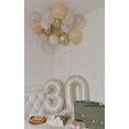 thumbnail image 5 of Fiesta de 30 cumpleaños con globos con números, color blanco crema, 40 cm, 5 of 5