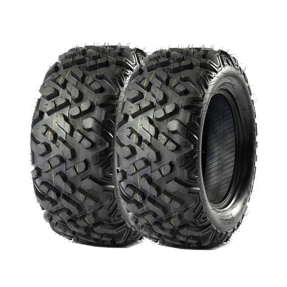 Litake Set of 2 25x8-12 6PR ATV UTV Tires, All Terrain 25x8x12 Tubeless Tires for Mud, Trail, Sand, Gravel & Street, Heavy-Duty Design for Off-Road Riding