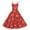 Wine, variant on Women's Valentine's Day Floral Print Sexy Off-Shoulder Punk Retro Casual Sleeveless Dress Red 2XL