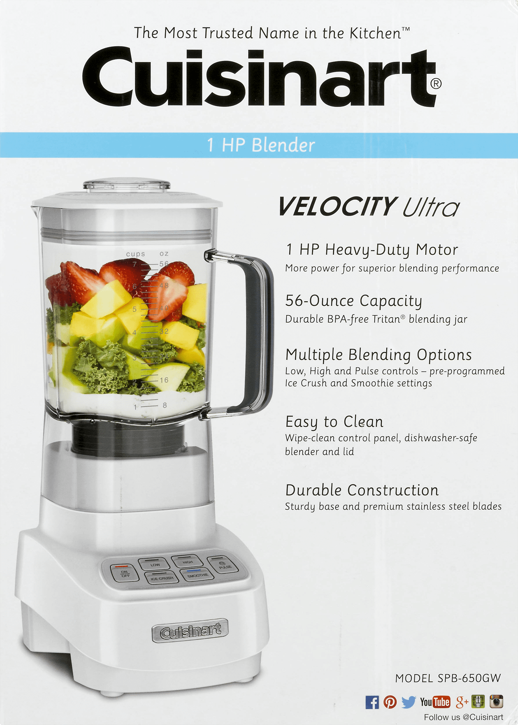 Cuisinart Velocity Ultra 7.5 1-HP Blender with Cups & Cookbooks Bundle -  Bed Bath & Beyond - 33002908