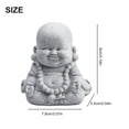 thumbnail image 2 of Fat Smiling Buddha Garden Ornament Sandstone Effect Outdoor Indoor Statue Decor, 2 of 8