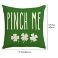 thumbnail image 3 of St Patricks Day Decor-Throw Pillow Covers 18x18 inch, Shamrock Linen Pillow Case, Irish for Large Couch Sofa Home Indoor Outdoor Holiday Decor, 3 of 5