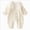 A10-Newborn One-Piece Jumpsuit-Beige, variant on 9-12 Months Preemie Baby Girl Long Sleeve Romper Buttons Girl Clothes Infant Spring Outfits Sleeper Jumpsuit
