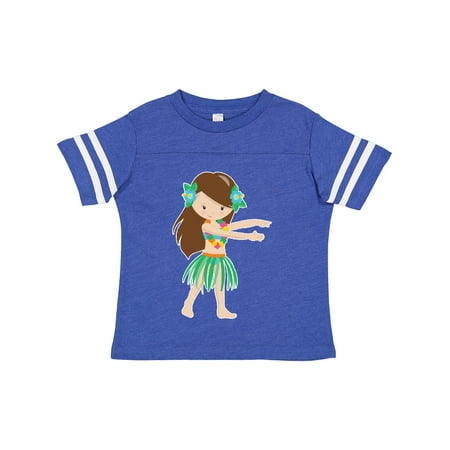 Inktastic Brown Haired Hula Girl Girls Toddler T-Shirt