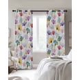 thumbnail image 4 of Watercolor Flowers Blackout Curtains for Bedroom Living Room Darkening Curtains 90 Inch Spring Floral Plants Country Black Out Window Curtain Privacy Window Treatment Grommet Drapes 52"x90"x2, 4 of 9