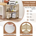 thumbnail image 6 of Costway Corner Printer Stand with Charging Station Adjustable Metal Mesh Shelf White, 6 of 11