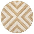 thumbnail image 2 of JONATHAN Y ANSA 5' Round Area Rug, Piper Two-Tone Chevron Jute - Cream/Natural, RNF111B-5R, 2 of 6