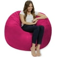 thumbnail image 7 of Chill Sack Bean Bag Chair, Memory Foam Lounger with Microsuede Cover, Kids, Adults, 4 ft, Pink, 7 of 7