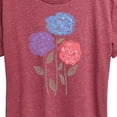 thumbnail image 3 of Instant Message - Hydrangeas - Women's Short Sleeve Graphic T-Shirt, 3 of 6