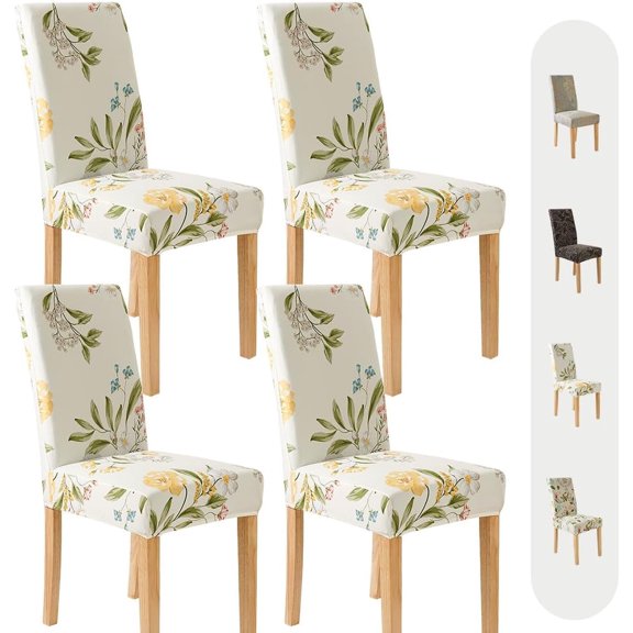 Chair Covers for Dining Room 4 Pack, Stretch Dining Chair Cover, Washable Spandex Kitchen Parsons Chair Slipcovers,Chair Covers for Home or Party
