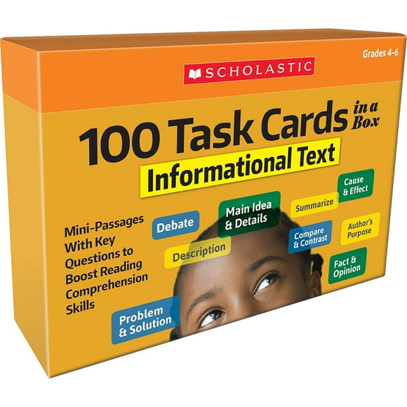 SCHOLASTIC TEACHER RESOURCES 100 TASK CARDS INFORMATIONAL TEXT