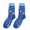 thumbnail image 5 of LWNYDPLSD Christmas Socks For Men Women Fun Cute Socks With Santas Reindeer Snowman Candy Pattern Xmas Novelty Socks Clearance Sale Blue, 5 of 5
