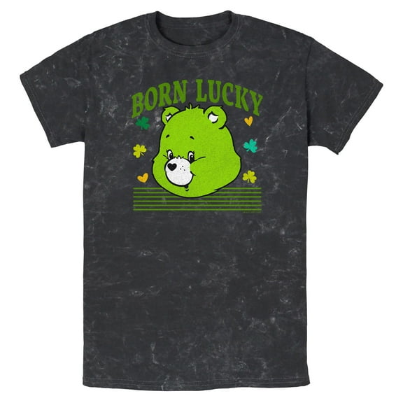 Men's Care Bears St. Patrick's Day Good Luck Bear Born Lucky Graphic T-Shirt