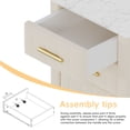 thumbnail image 3 of Noble House Upholstered Wooden Nightstand,Beige, 3 of 9