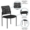 thumbnail image 3 of Flash Furniture Jana Comfort Black Mesh Stackable Steel Side Chair, 3 of 12
