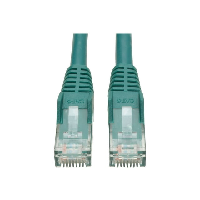 Eaton Tripp Lite Series 20 ft (RJ45 Cat6 (UTP) Gigabit Snagless Molded Ethernet Cable M/M), PoE, Green,. (6.09 M) - Câble de Raccordement - RJ-45 (M) à RJ-45 (M) - 20 ft - UTP - CAT 6 - Moulé, Sans Accrochage, Échoué - Vert