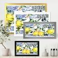 thumbnail image 4 of Designart 'Geometrical Pattern of Lemon Ornament On Blue II' Tropical Framed Art Print, 4 of 4