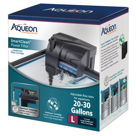 Aqueon SmartClean™ Power Filter with EcoRenew™ Filter Cartridge 20-30 Gallons