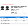 thumbnail image 2 of Front Brake Pad Set - Compatible with 2005 - 2009 Buick LaCrosse 2006 2007 2008, 2 of 2