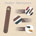 thumbnail image 3 of 20 PCS PU Leather Cord Organizer, Multicolor Leather Cable Ties Portable Snap Cable Strap Charging Cables Cords Organizer Reusable Cord Keepers Multipurpose Winder for Men Women (5 Colors), 3 of 7