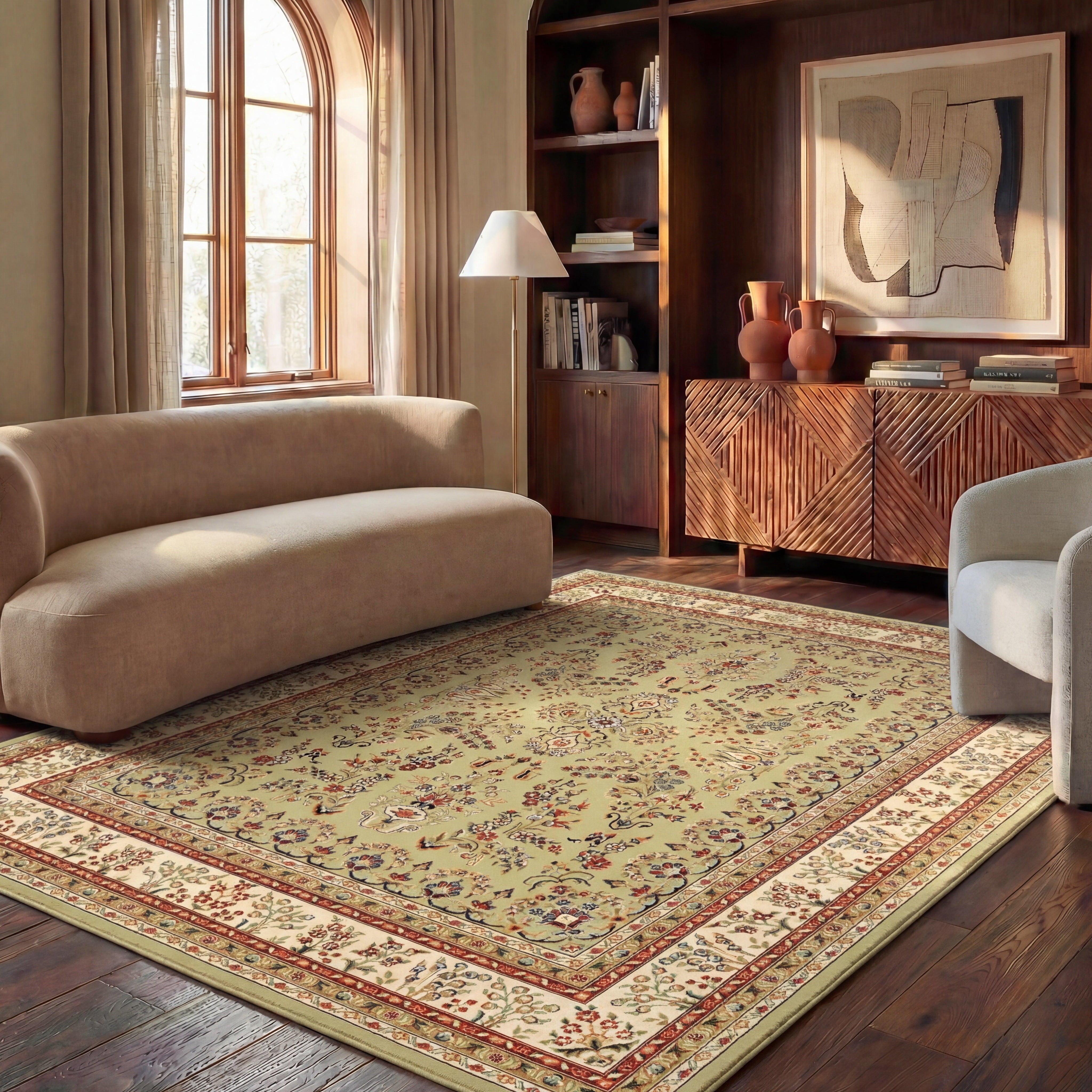Safavieh Lyndhurst Isadora Floral Area Rug, Sage/Ivory, 2' x 3'