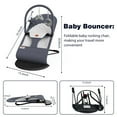 thumbnail image 5 of Baby Bouncer, Portable Baby Bouncer Seat for Babies 0-18 Months, 3 Modes of Use with Rocker & Stationary Options, Ergonomic Infant Chair with Hanging Toys Grey, 5 of 5