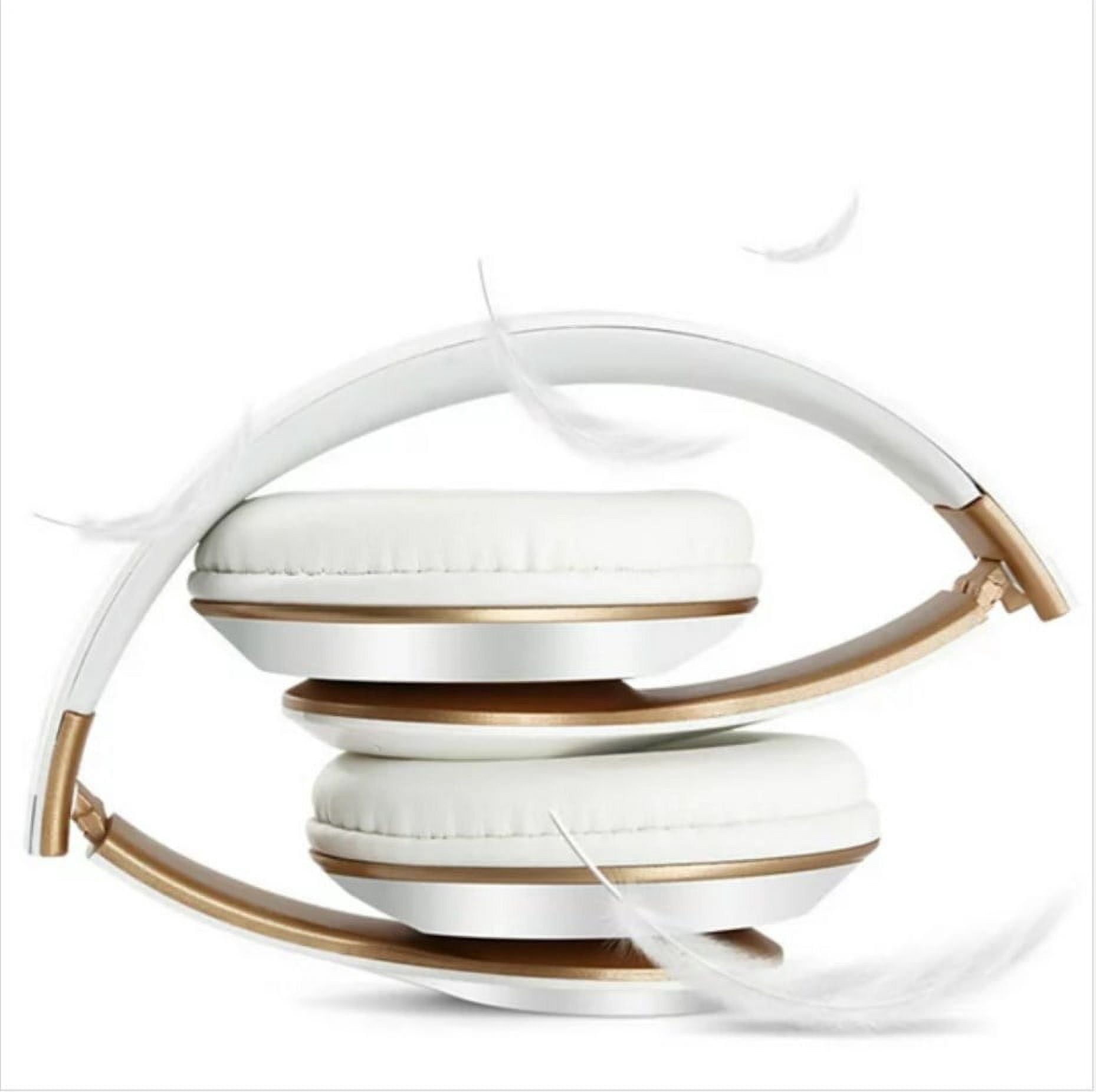 2 Pack Active Noise Cancelling Headphones, Roofei Wireless over Ear Bluetooth Headsets with Mic, White