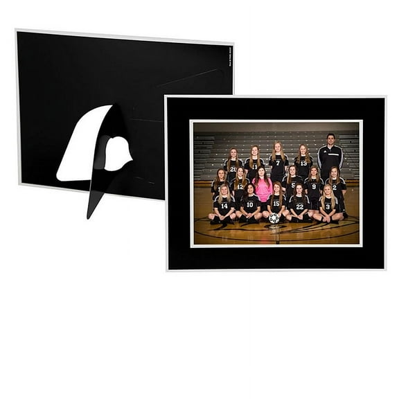 (25 pack) BLACK WHITE PANEL 6x8 Dual Easel paper frame  sold in 25s  - 6x8