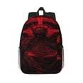 thumbnail image 1 of Lukts Red Gothic Skeleton Throne Pattern 15 Inch Student Backpack, Waterproof Laptop Backpack with Adjustable Shoulder Straps, Lightweight Travel, Campus Backpack, Unisex, 1 of 6
