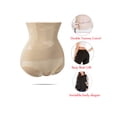 thumbnail image 6 of DODOING Women's Tummy Control Underwear High Waist Slimming Brief Control Panty Butt Lifter Shapewear Black/Beige, 6 of 7