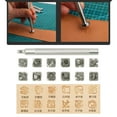 thumbnail image 4 of Langgg 12pcs Leather Craft Working Saddle Making DIY Handmade Genuine Cowhide Carving Tools Carving Metal Stamps Set Constellation, 4 of 9