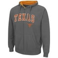 thumbnail image 2 of Men's Colosseum Charcoal Texas Longhorns Arch & Team Logo 3.0 Full-Zip Hoodie, 2 of 3