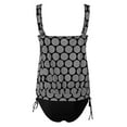 thumbnail image 4 of qucoqpe Womens Plus Size Tankini Swimsuits Polka Print Comfy Two Piece Modest Bathing Suits Blouson Tankini Tops with Bottom, 4 of 5