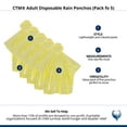 thumbnail image 4 of CTM Adult Disposable Rain Ponchos (Pack of 5), 4 of 4
