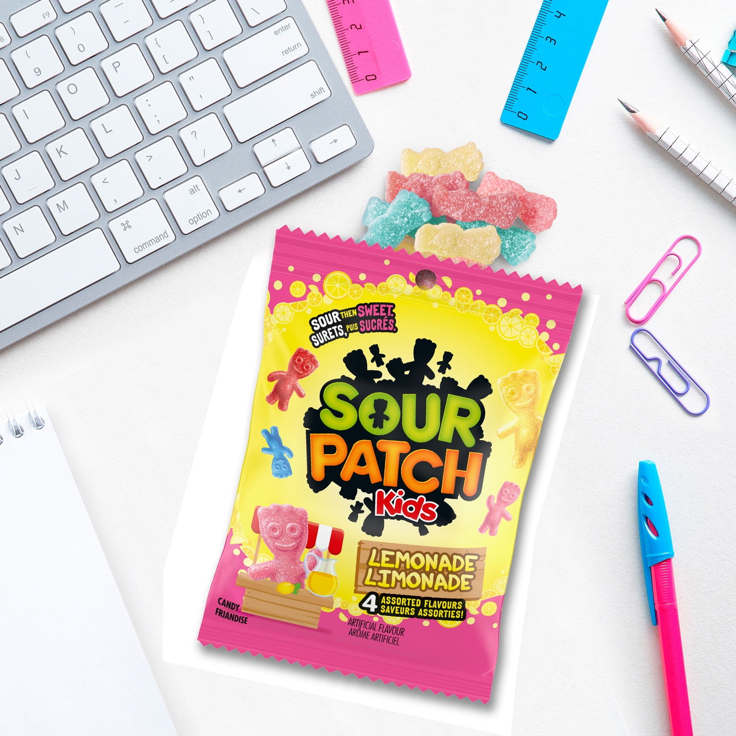 SOUR PATCH KIDS, Lemonade Flavour Candy, Sour then Sweet, 150 g