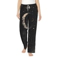 thumbnail image 2 of Picia Abstract Starry Sky Moon Womens Soft Woven Cotton Elastic Waistband Sleep Pajama Pant Lounge Sleep Pant With Pockets And Drawstring-Medium, 2 of 9