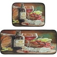 thumbnail image 7 of SKYSONIC Bottle of Red Wine Kitchen Rugs 2 Pieces, Vintage Colorful Floor Mat Room Area Rug Washable Carpet Perfect for Living Room Bedroom Entryway, 7 of 7