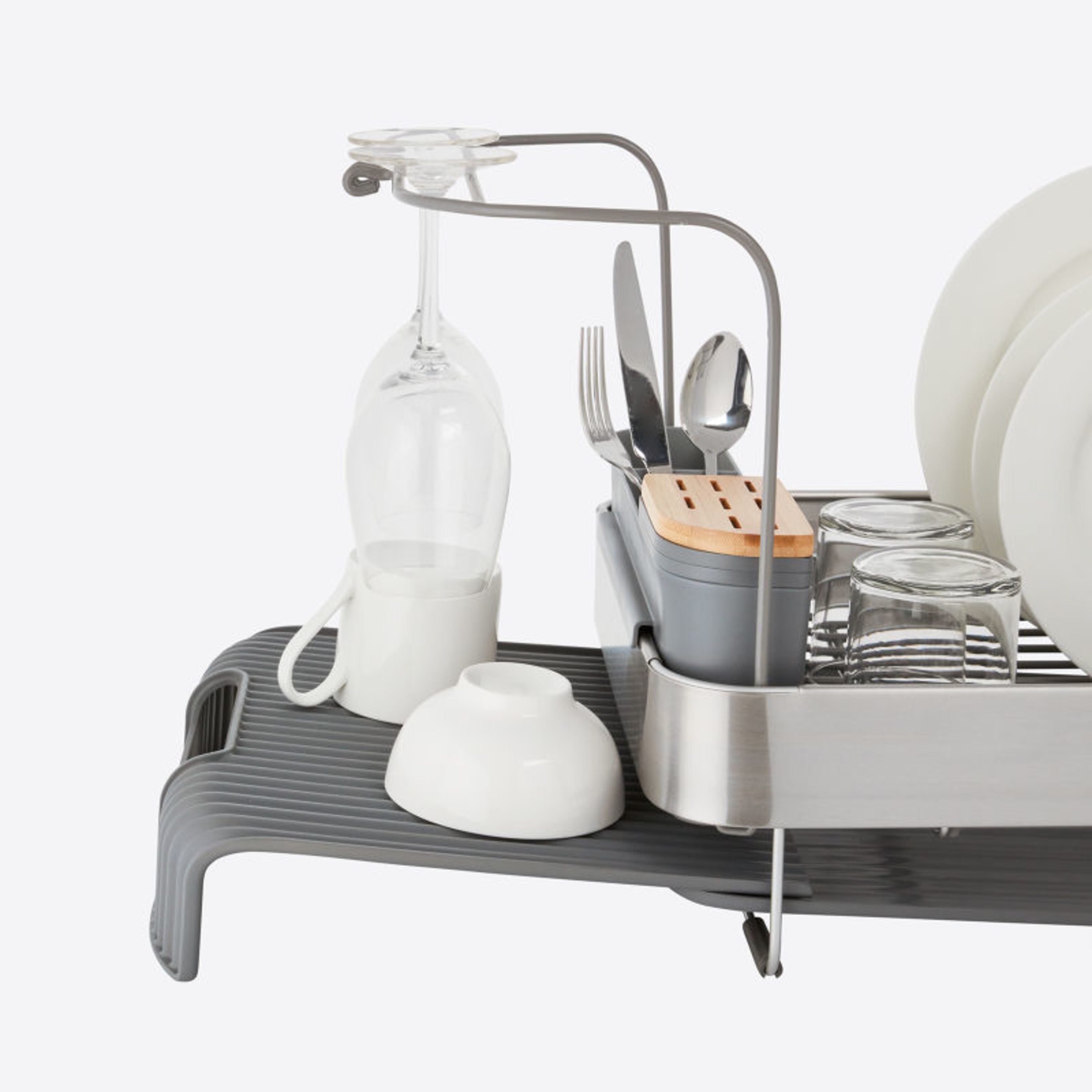 Kitchenaid Full Size 24-inch Expandable Dish-Drying Rack in Charcoal