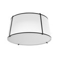 thumbnail image 1 of Dainolite TRA-3FH-BK-WH 3 Light Matte Black Flush Mount, 1 of 3