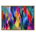 thumbnail image 3 of Kate and Laurel Sylvie EV Brushstroke 128 Framed Canvas Wall Art by Jessi Raulet of Ettavee, 31.5x41.5 Natural, Modern Abstract Colorful Fun Art for Wall, 3 of 7